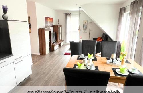 Papenburg Apartment | FeWo "Aurora" große Dachterrasse Neubau 74qm EBK 2 SZ Free WiFi