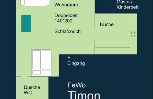 Rhynern Apartment | FeWo TIMON großzügig modern mit Terrasse ca 50 qm