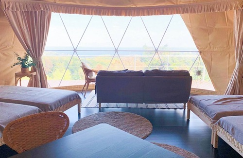 Futo Cabin | For 4 people 7m dome tent C overlooking Sagami B/Ito Shizuoka
