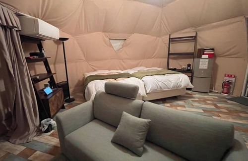 Futo Cabin | For 4 people Premium Dome 6m Tent F with shower/Ito Shizuoka