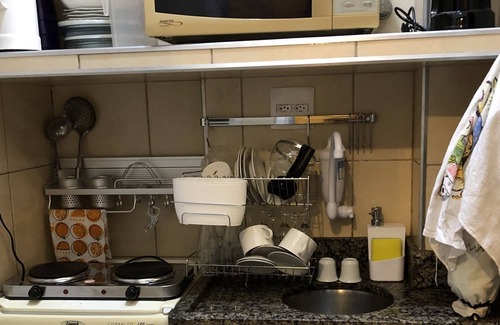 Embare Apartment | Furnished kitnet in a condominium in front of Embaré beach