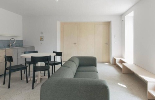 Werben Apartment | GARDEN FLOOR LEFT: Open-plan living room, terrace and view of the countryside