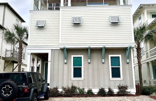Rosemary Beach House | Gated Waters Edge, deeded beach with chair set up, private pool, 5-5+, sleeps 16