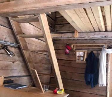 Jorn House | Gemütliche Blockhütte mit Außentoilette und Badezimmer im Haupthaus