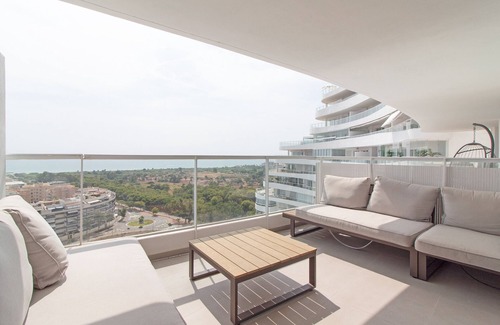 Canet de Berenguer Apartment | Global Properties: Two-terrace flat with sea views and swimming pool in Canet