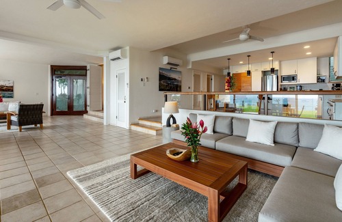 Princeville Condo | Glorious ocean and Bali Hai views from this ground floor, air conditioned home
