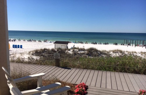 Crystal Beach Condo | GULFRONT,GROUND LEVEL, END UNIT ,BEACH IS BACKYARDnSTEPS FROM BEACH ACCESS