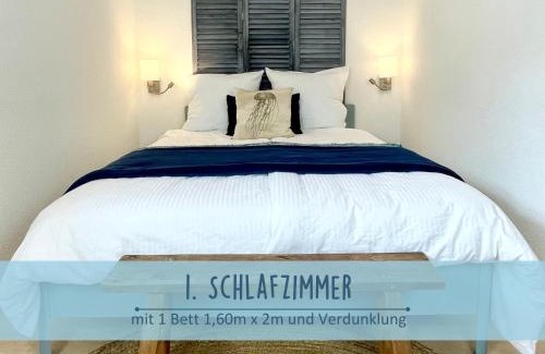 Alt Reddevitz Apartment | Höfthus 9 Holla die Boddenfee Meerblick Terrasse mit Hund die Natur genießen