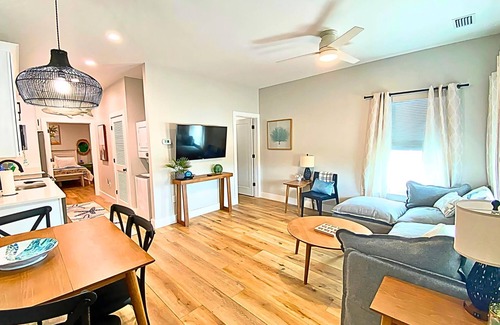 Port St. Joe Cottage | "Heron Cottage" is a pet friendly, 1 bed, 1 1/2 bath unit accommodating 4 guests. Community Pool.