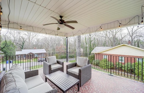 Morganton House | Historic Morganton Home with Patio and Fire Pit!