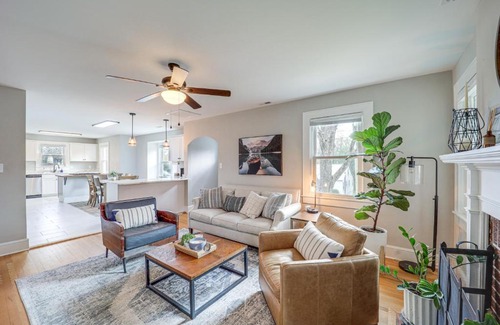 Morganton House | Historic Morganton Home with Patio and Fire Pit!