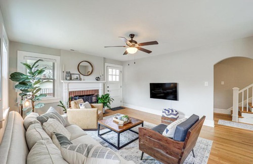 Morganton House | Historic Morganton Home with Patio and Fire Pit!