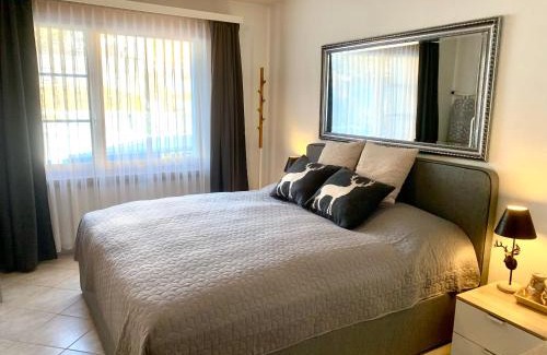 Meierhof Apartment | Holiday Apartment Gian - close to the Kongresshaus, the ice hockey stadium, cross-country skiing, the Eau-la-la indoor pool and wellness, large supermarket, 2 bus stops, with an indoor garage and fully equipped