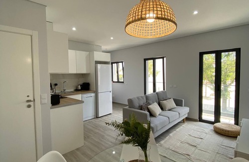 Olhao Apartment | Holiday Apartment "T2 Olhão" with Sea View, Private Terrace & Wi-Fi