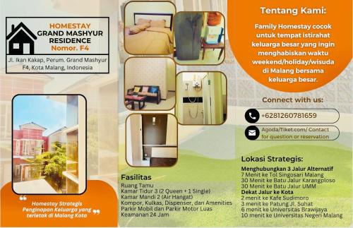 Malang House | Homestay Grand Mashyur Residence F4