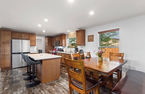 Dupont House | HOT TUB - Entire NEW Home - Walk to Light Rail - King Beds - Firepit Theatre