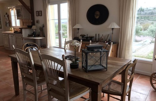 Lussan House | House with heated pool and superb view of Lussan