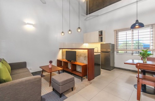 Siem Reap Apartment | Ideal for family with kids Stay in One Bedroom Apt + Free pickup from bus stop