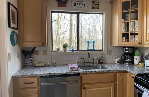 Berkeley Springs Cabin | Into the woods- Check out the newly renovated and restocked kitchen!