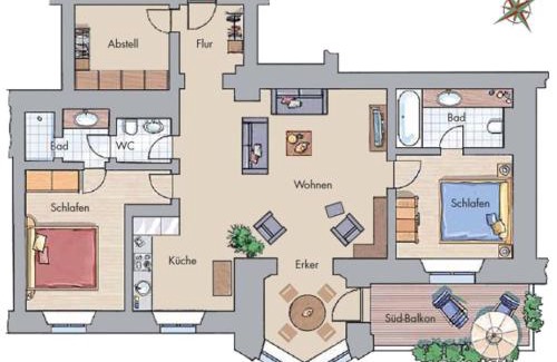 Hohen Niendorf Apartment | Jagdschloß zu Hohen Niendorf Fewo 7