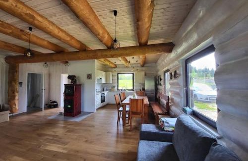 Lasowka House | Komfortowy dom z bali koło Zieleńca z widokiem na góry