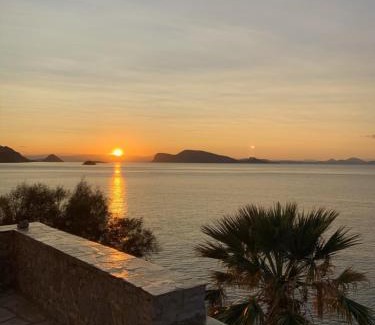 Vlychos House | Lady of Hydra Villa, sea front view, private beach