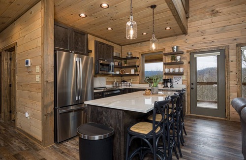 Gatlinburg - Pigeon Forge Cabin | Lagniappe Lookout Private Indoor Heated Pool, with a Mountain View, EV Charging