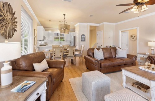 Summer Breeze House | Laguna Cove Pcb Beach Home 1 Block to the Beach, 1 Block to Mcguires! 5 Bedroom