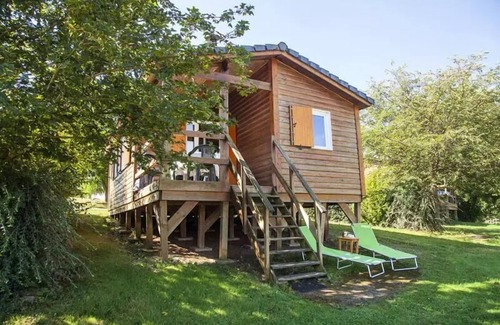 Naucelle Ski Chalet | Lake Bonnefon campsite * - Chalet PREMIUM with lake view 34 m2 (2 bedrooms) 5 people