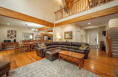 Thayerville House | Lakefront Chalet w/Pool, Private Dock, & Hot Tub