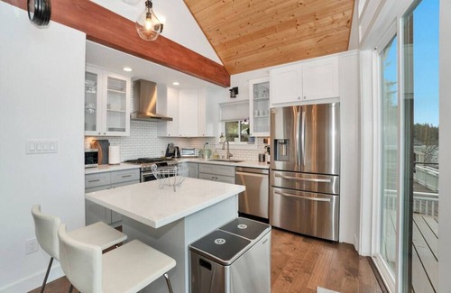 Warm Beach House | Lakefront Dreams Kayaks, Private Dock, Views!