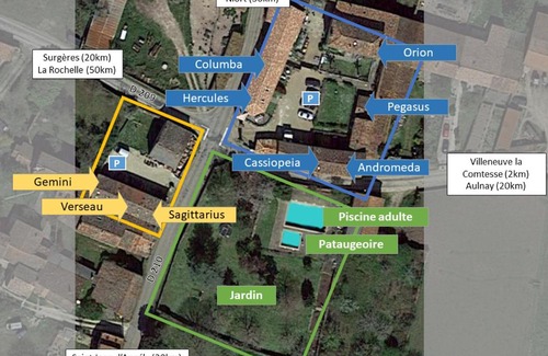 Duil-sur-le-Mignon House | Les Constellations, 8 gite complex, 53 people, marriage, birthday, etc