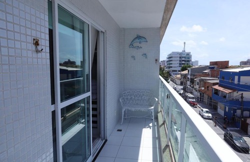 Vila Nova Apartment | Loft c varanda e localizacao ideal a 650m da praia