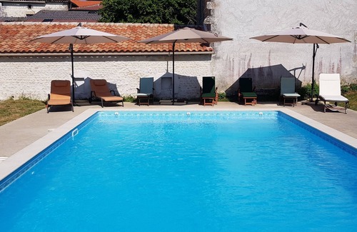 Saint-Maigrin House | Lovely relaxing Charente Maritime family holiday home, heated pool, dog friendly