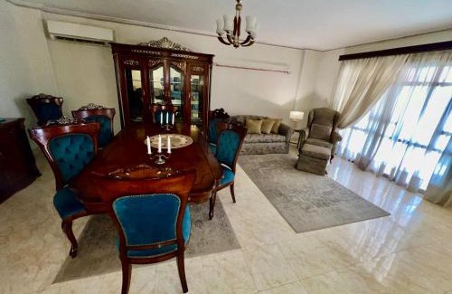Al Rehab Apartment | Luxurious 3 BR Rustic Apartment Overlooking Huge Garden - For Families and Couples