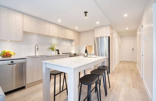 Whistler Creekside Condo | Luxury 3BR/2BA Creekside: Hot tub, A/C, Secure Bike Storage, Mountain Views