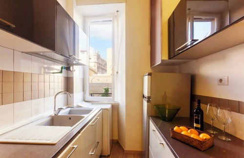 Rione XIV Borgo Apartment | Luxury Designer Rome — St. Peter Dome Views