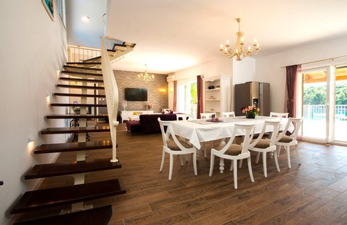 Milna (Brac) Villa | Luxury Villa Kate on a seafront with amazing turquoise sea. Heated pool & sauna