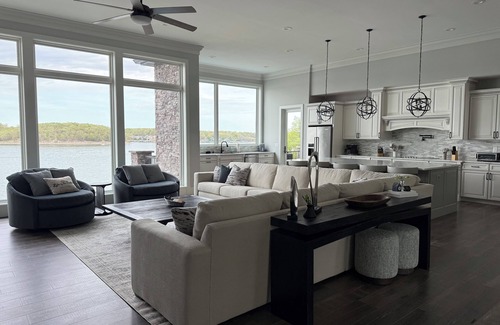 Osage Beach House | MAIN CHANNEL views, private pool, hot tub, man cave, and game room! Sleeps 30!