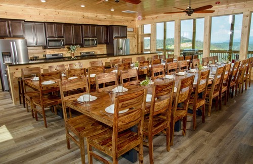 Chalet Village Cabin | Mansion In The Sky: Luxe Retreat with Breathtaking Views Over Downtown Gatlinburg!