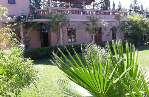 Sidi Abdallah Ghiat House | Marrakech Riad room with mountain and pool view