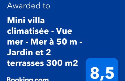 Marine de Saint Ambroggio Villa | Mini villa climatisée - Vue mer - Mer à 50 m - Jardin et 2 terrasses 300 m2