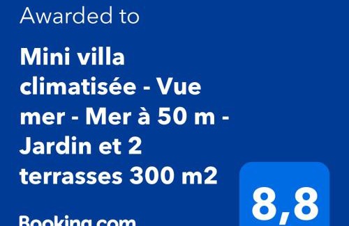Marine de Saint Ambroggio Villa | Mini villa climatisée - Vue mer - Mer à 50 m - Jardin et 2 terrasses 300 m2