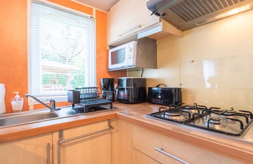 Ascarat RV Rental | Mobile Home 'Mobile-home Camping De La Truite' with Mountain View, Private Terrace and Wi-Fi