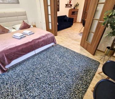 Hradec Kralove Apartment | Moderní apartmán u Velkého náměstí 1, Wi-Fi a Netflix zdarma, koupelna s vanou