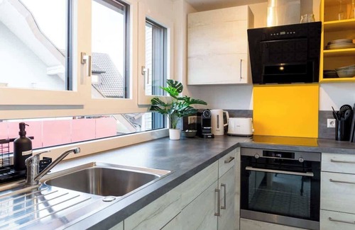 Bad Krozingen Apartment | Modern apartment with balcony, wifi & kitchen