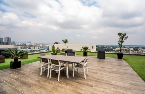 Huixquilucan Apartment | Modern Loft | Gym + Rooftop l Interlomas