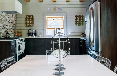 Stone Ridge House | Modern log cabin sited on six acres of land, private and secluded, serene.