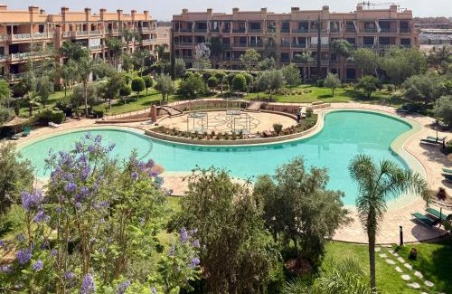 Agdal Apartment | Modern - Moroccan 2BR with Panoramic Pool View