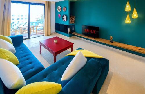 Agdal Apartment | Modern - Moroccan 2BR with Panoramic Pool View